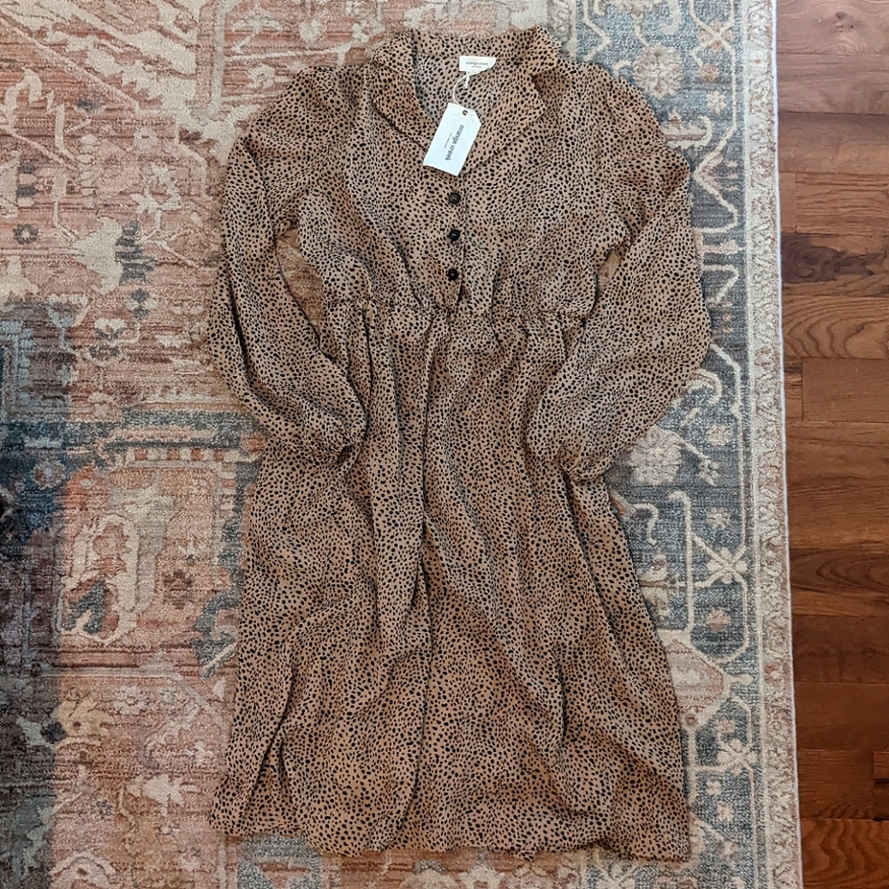 Orange Creek Cheetah Print Midi Dress